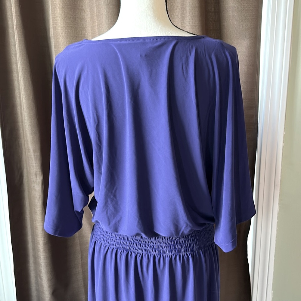 WHBM Kimono Sleeve Purple Dress, Size L - Picture 5 of 10
